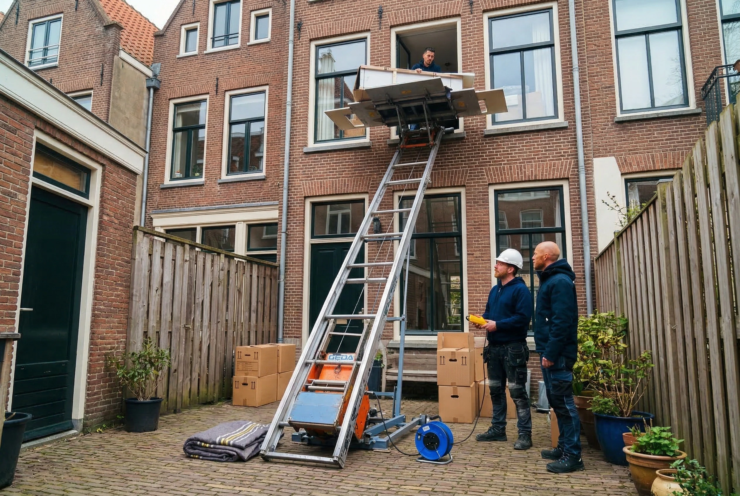 Team AanhangerLiftHuren aan het werk