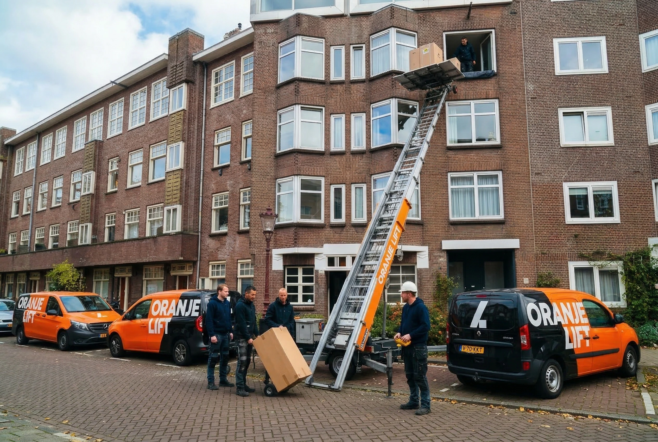 Aanhangerlift in woonwijk Charlois Rotterdam