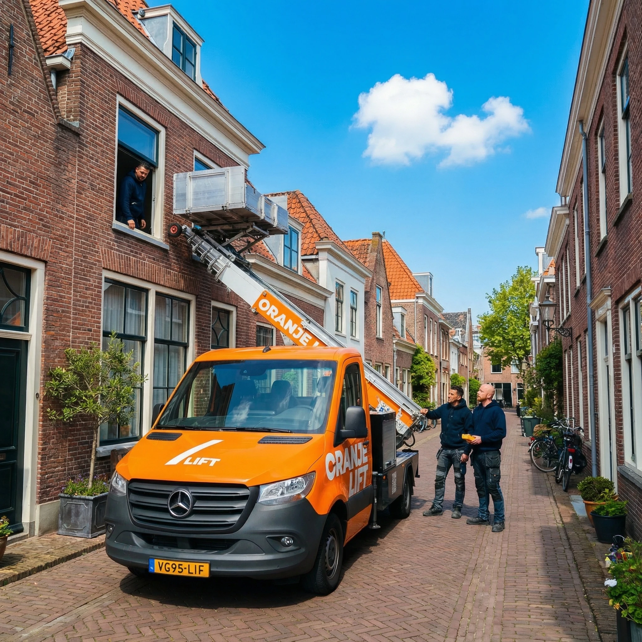 Aanhangerlift geplaatst bij woning Nederland